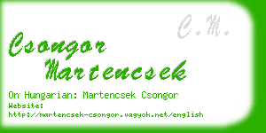 csongor martencsek business card